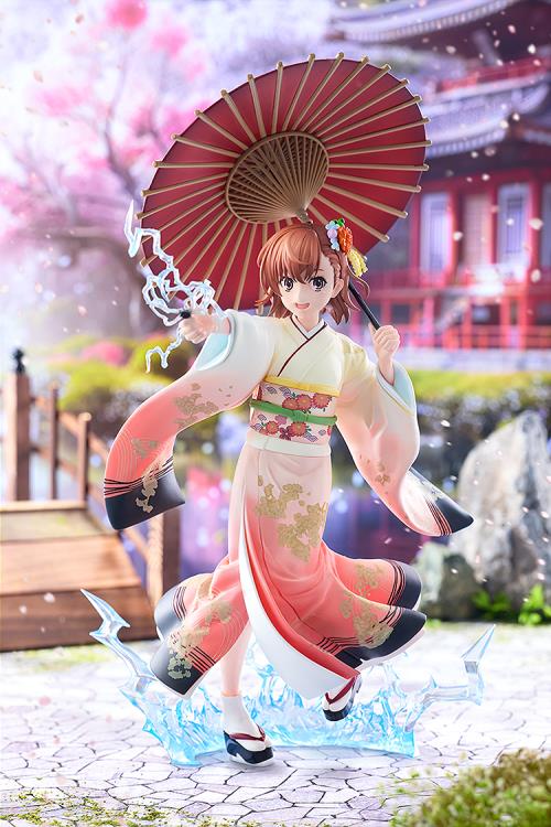 A Certain Scientific Railgun T KD Colle Mikoto Misaka (Furisode Kimono Ver.) 1/7 Scale Figure Gallery Image 3