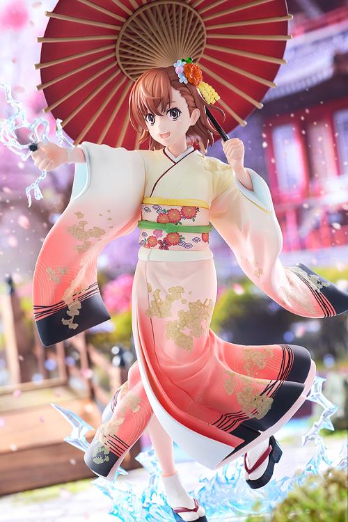 A Certain Scientific Railgun T KD Colle Mikoto Misaka (Furisode Kimono Ver.) 1/7 Scale Figure Gallery Image 4