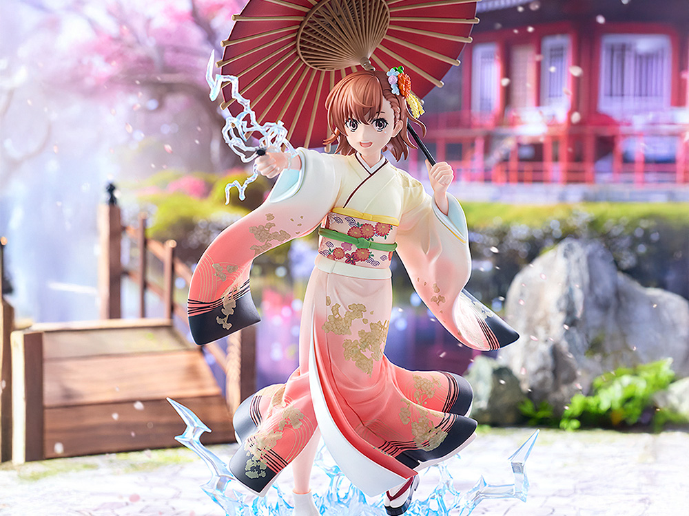 A Certain Scientific Railgun T KD Colle Mikoto Misaka (Furisode Kimono Ver.) 1/7 Scale Figure Gallery Image 1
