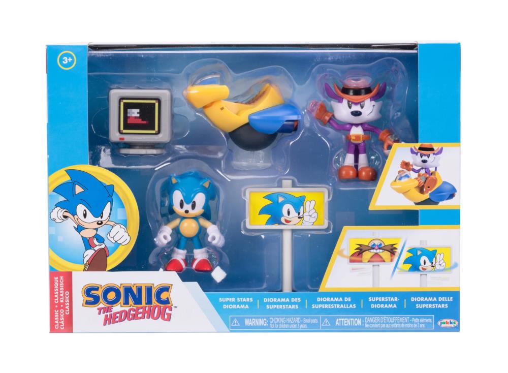 Sonic the Hedgehog Super Stars Diorama Sonic vs. Fang 2.5-Inch