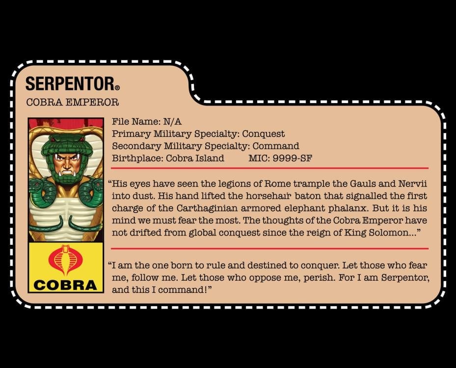 G.I. Joe ReAction+ Serpentor (White/DIC) SDCC 2025 Exclusive Action Figure Gallery Image 7