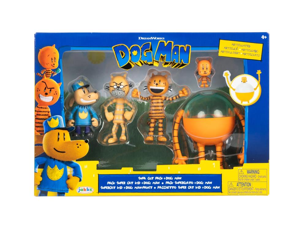 Dog Man 2.5-Inch Scale Supa Cat Pack + Dog Man Figure Multipack Gallery Image 4