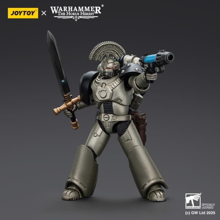 Warhammer: The Horus Heresy Iron Warriors MKVI Tactical Sergeant with Power Sword and Plasma Pistol 1/18 Scale Action Figure Gallery Image 6