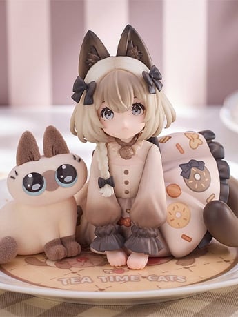 Siamese Cats Friends Again 未開封　LP Decorated Life Collection Tea Time Cats x Siamese Cat Azuki-san