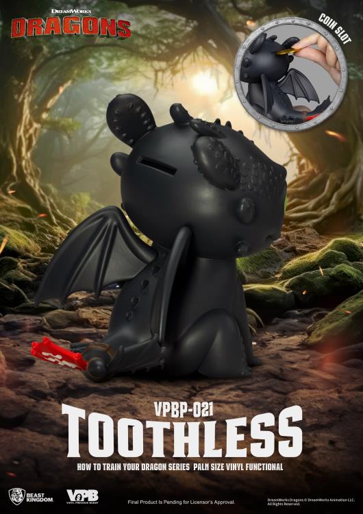 How to Train Your Dragon VPBP-021 Toothless Palm-Sized Vinyl Piggy Bank Gallery Image 5