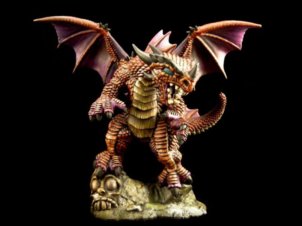 Pathfinder Reaper Bones Black Red Dragon (Chibi) Miniature Gallery Image 1