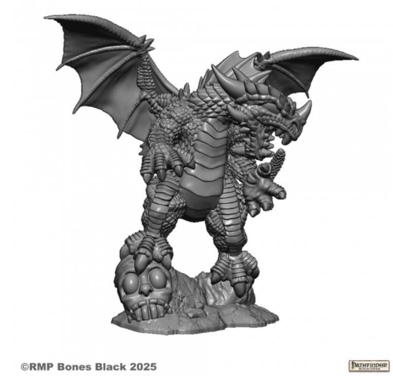 Pathfinder Reaper Bones Black Red Dragon (Chibi) Miniature Gallery Image 3