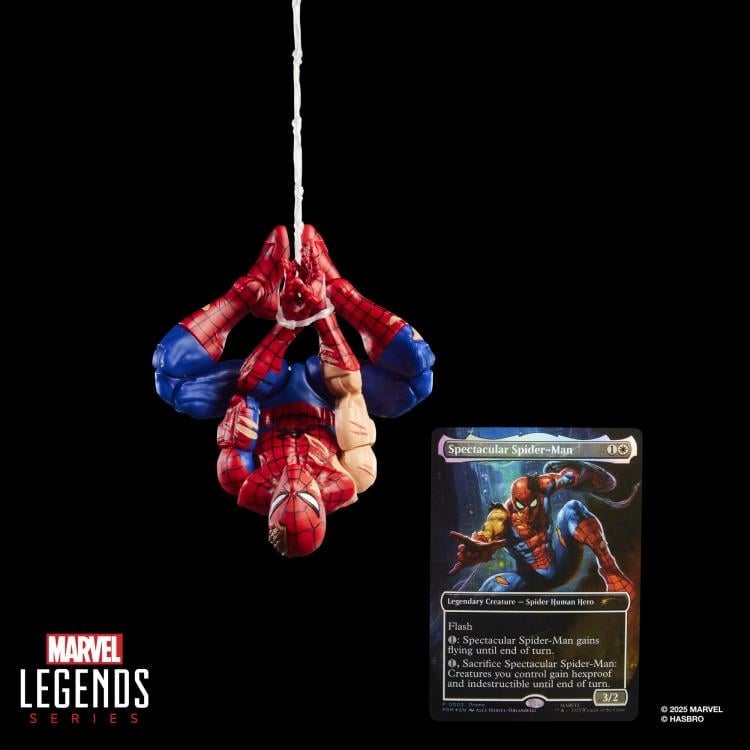 Marvel Legends Spider-Man Action Figure with Exclusive Magic: The Gathering Card Gallery Image 9