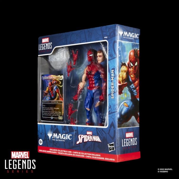 Magic The Gathering Marvel Legends Battle-Damaged Spider-Man Action Figure & Card