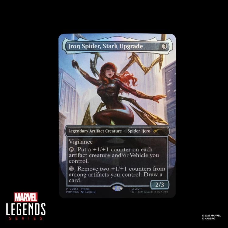 Marvel Legends Mary Jane Watson (Iron Spider) Action Figure with Exclusive Magic: The Gathering Card Gallery Image 9