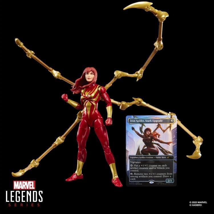 Marvel Legends Mary Jane Watson (Iron Spider) Action Figure with Exclusive Magic: The Gathering Card Gallery Image 8