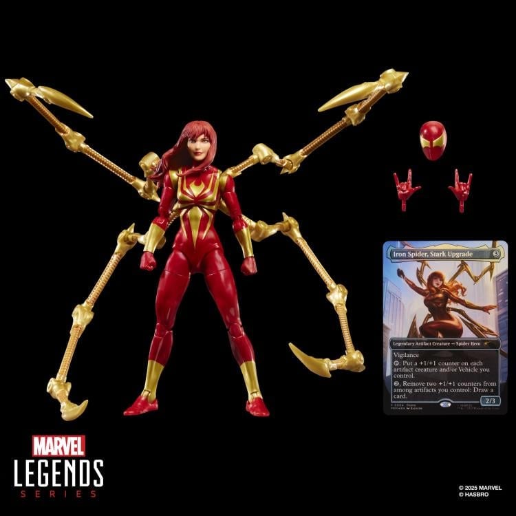 Marvel Legends Mary Jane Watson (Iron Spider) Action Figure with Exclusive Magic: The Gathering Card Gallery Image 10