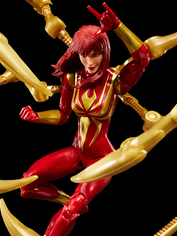 Marvel Legends Mary Jane Watson (Iron Spider) Action Figure with Exclusive Magic: The Gathering Card Gallery Image 2