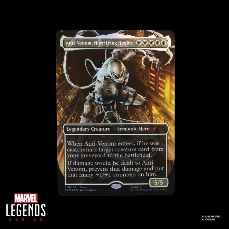 Marvel Legends Agent Anti-Venom Action Figure with Exclusive Magic: The Gathering Card Gallery Image 9
