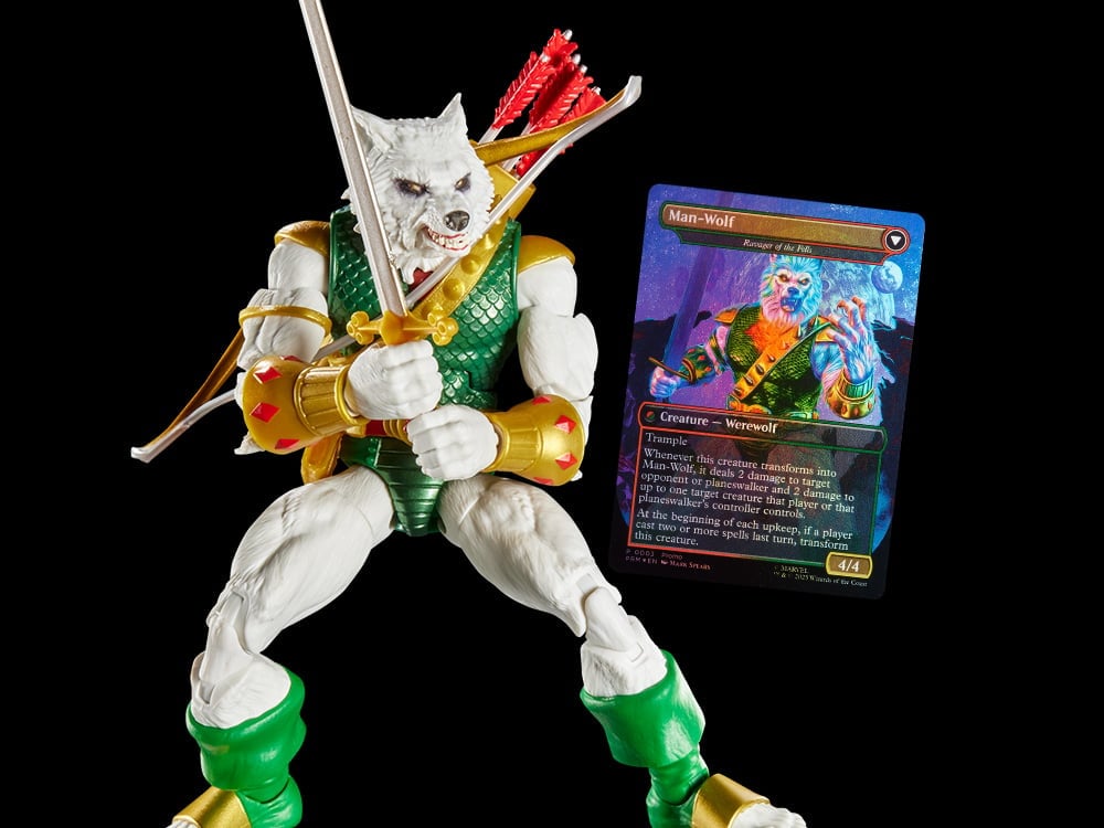 Marvel Legends Man-Wolf Action Figure with Exclusive Magic: The