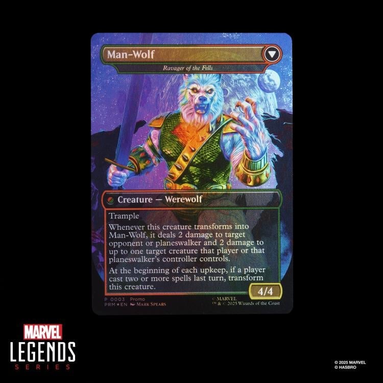 Marvel Legends Man-Wolf Action Figure with Exclusive Magic: The Gathering Card Gallery Image 8