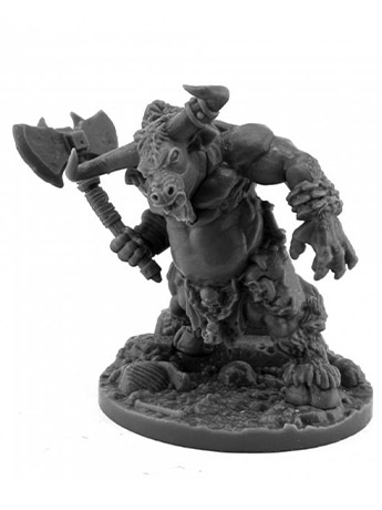 Reaper Bones Black Minotaur Miniature Gallery Image 2