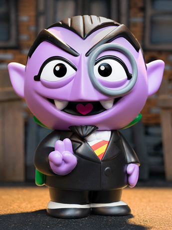Sesame Street FUN! FUN! Count von Count Figure