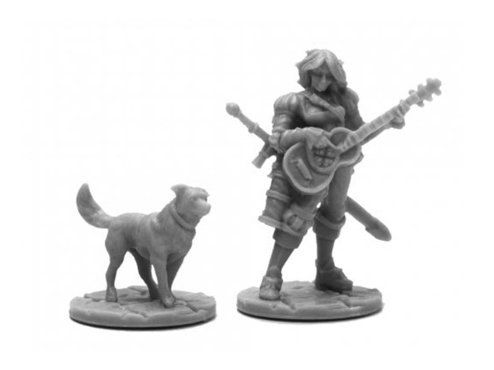 Reaper Bones Black Isobael the Bard and Rufus Miniatures Gallery Image 1