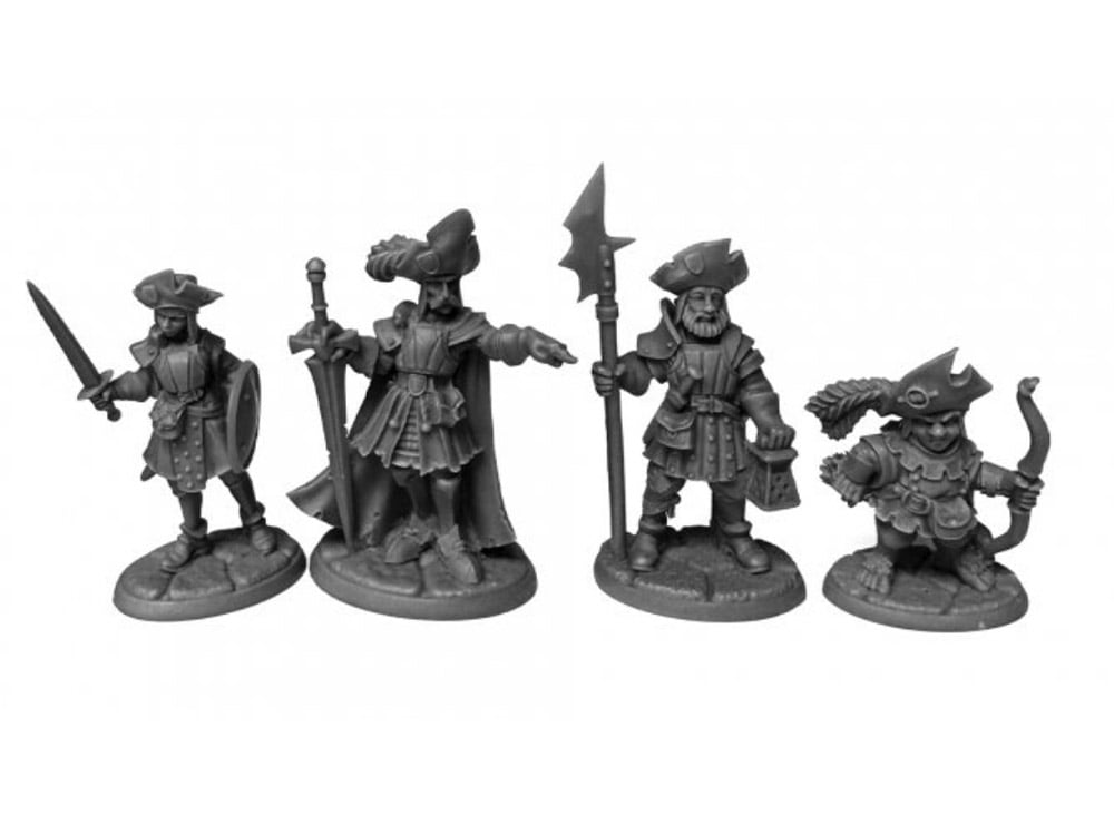 Reaper Bones Black Barrowgate Town Watch Miniatures Set Gallery Image 1