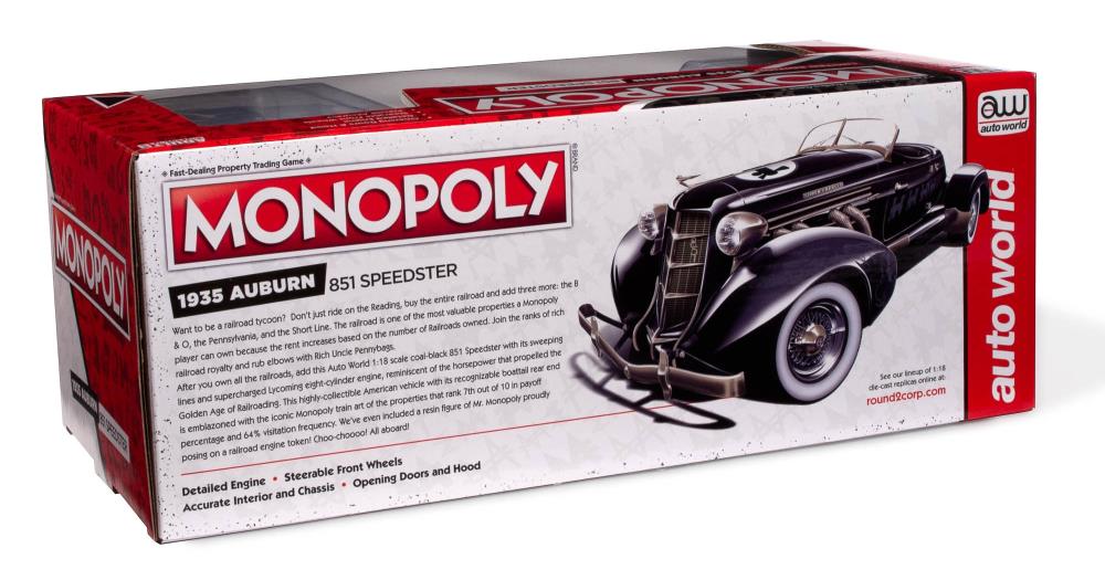 Monopoly 1935 Auburn 851 Speedster 1/18 Scale Die-Cast Model Gallery Image 16