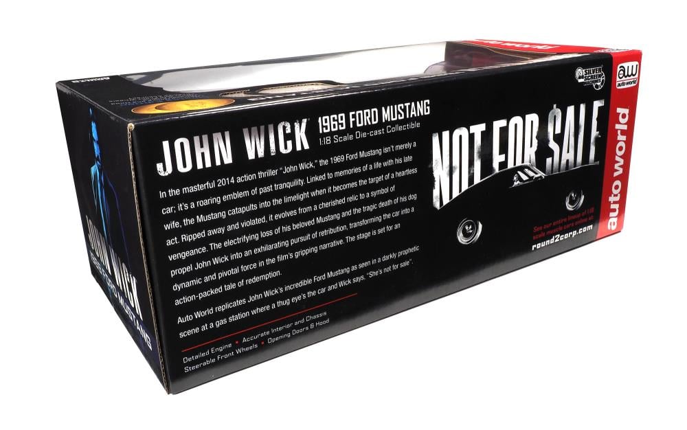 John Wick 1969 Ford Mustang 1/18 Scale Die-cast Model Gallery Image 11