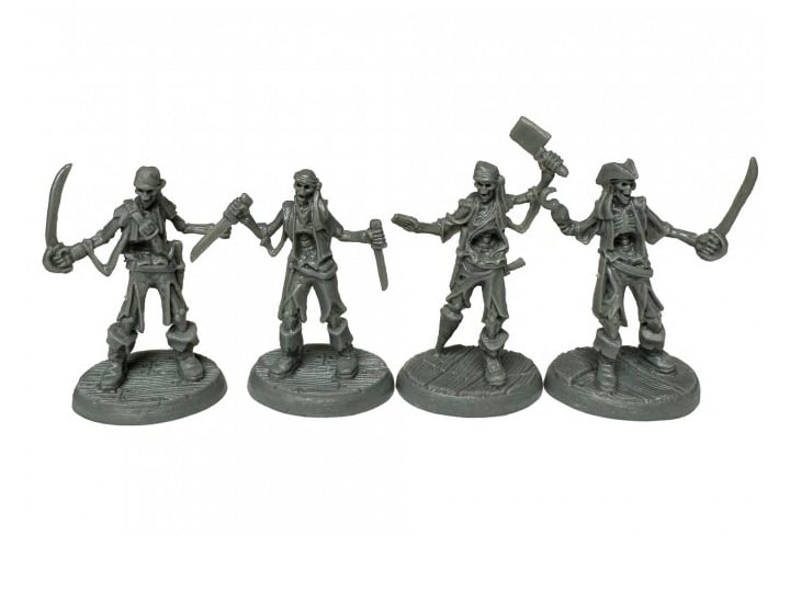 Reaper Bones Black Skeletal Boarding Party Miniatures Set Gallery Image 1