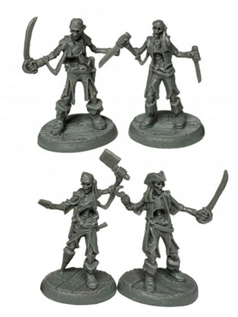 Reaper Bones Black Skeletal Boarding Party Miniatures Set Gallery Image 2