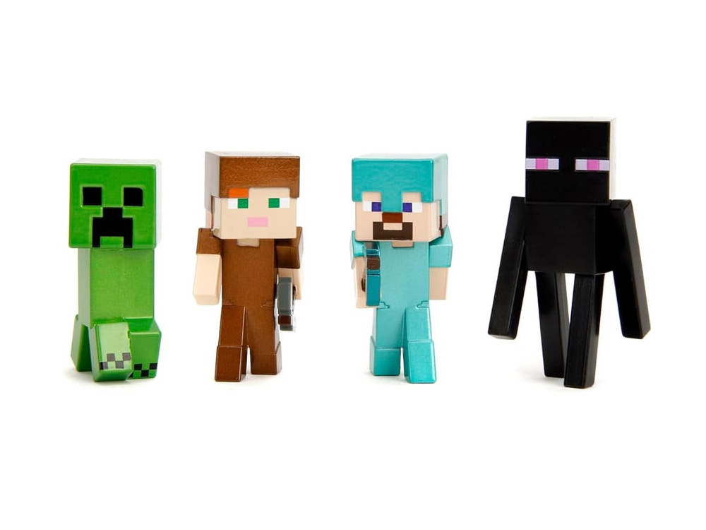 Minecraft MetalFigs 2.5" Mini Figure Four-Pack Gallery Image 1