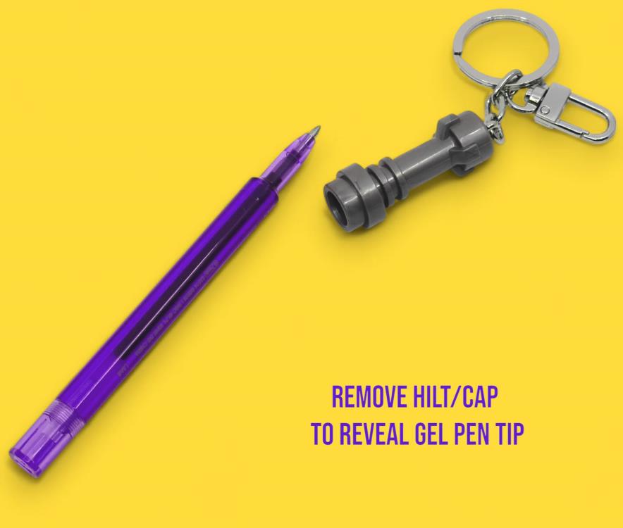 Star Wars LEGO Lightsaber Gel Pen with Clip (Purple) Gallery Image 4