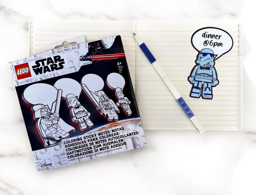 Star Wars LEGO Darth Vader & Stormtrooper Coloring Sticky Notes Gallery Image 5