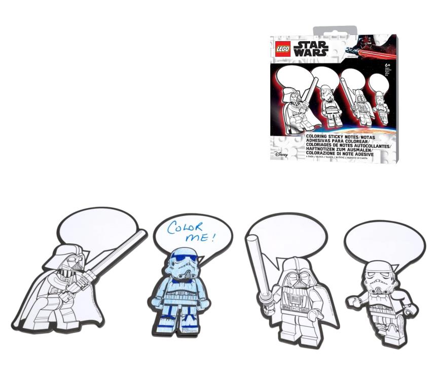 Star Wars LEGO Darth Vader & Stormtrooper Coloring Sticky Notes Gallery Image 3