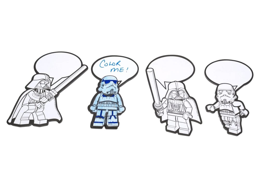 Star Wars LEGO Darth Vader & Stormtrooper Coloring Sticky Notes