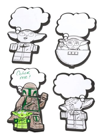 Star Wars: The Mandalorian LEGO Coloring Sticky Notes Gallery Image 2
