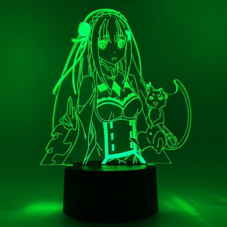 Re:Zero Starting Life in Another World Emilia & Puck Otaku Lamp Gallery Image 17