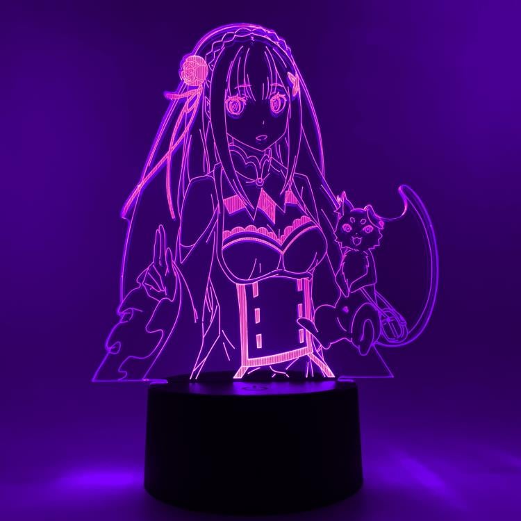 Re:Zero Starting Life in Another World Emilia & Puck Otaku Lamp Gallery Image 12