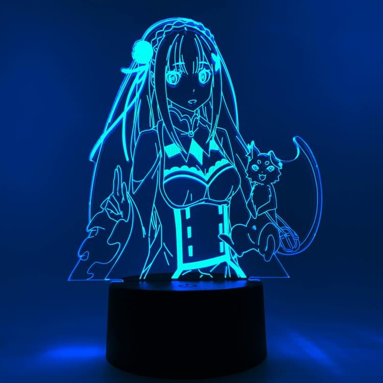 Re:Zero Starting Life in Another World Emilia & Puck Otaku Lamp Gallery Image 13