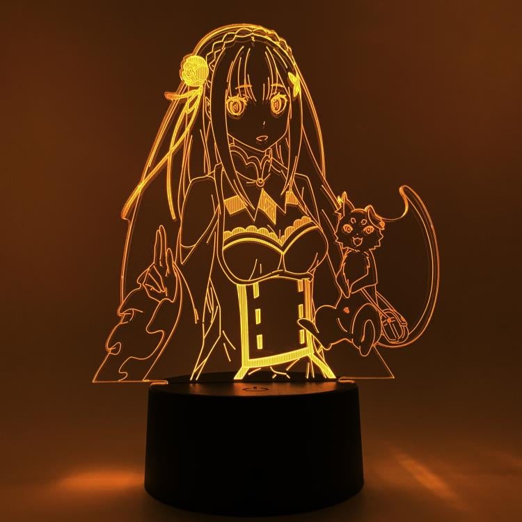 Re:Zero Starting Life in Another World Emilia & Puck Otaku Lamp Gallery Image 14