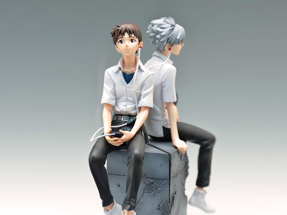 B2 VINTAGE EVANGELION 『REI KAWORU SINJI』 Neon Genesis Evangelion Rei & Shinji B2 Poster Yoshiyuki Sadamoto