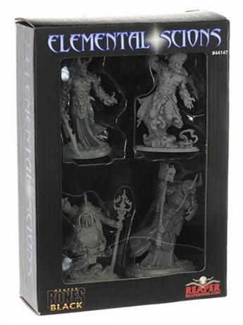 Reaper Bones Black Elemental Scions Miniatures Set Gallery Image 2