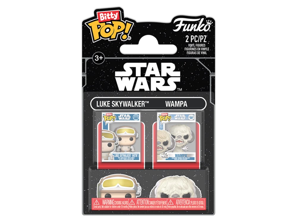 Star Wars Bitty Pop! Luke Skywalker (Hoth) & Wampa Two-Pack Gallery Image 1