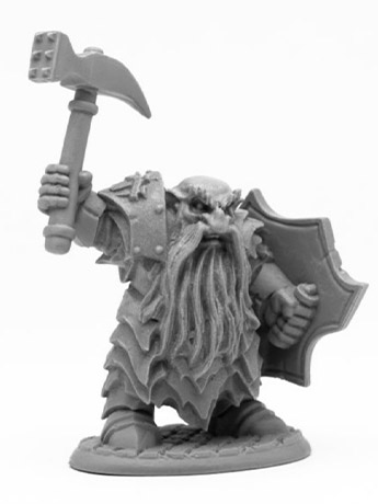 Reaper Bones Black Enlarged Dark Dwarf Smiter Miniature Gallery Image 2