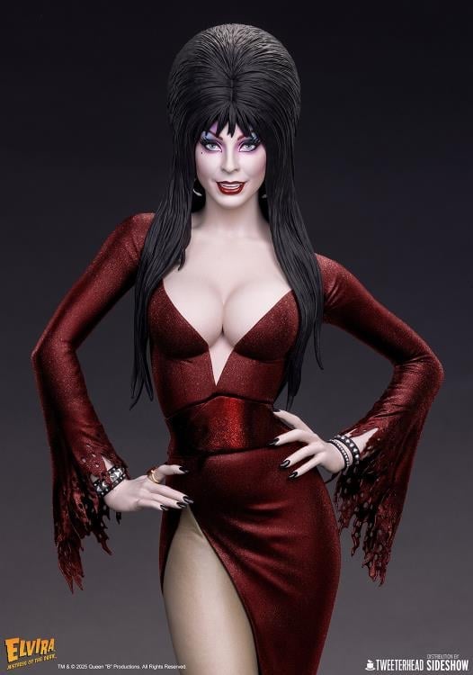 Elvira: Mistress of the Dark Elvira (Red Glitter Dress Variant) 1/4 Scale Maquette Gallery Image 8