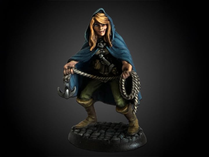 Reaper Bones Black Daschelle, Female Rogue Miniature Gallery Image 1