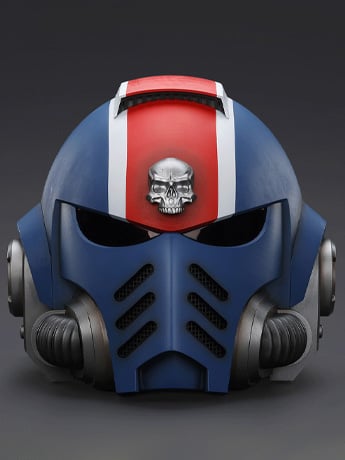 Image of Warhammer 40,000: Space Marine 2 Ultramarines Lieutenant Titus' MKX Wearable Helmet Replica
