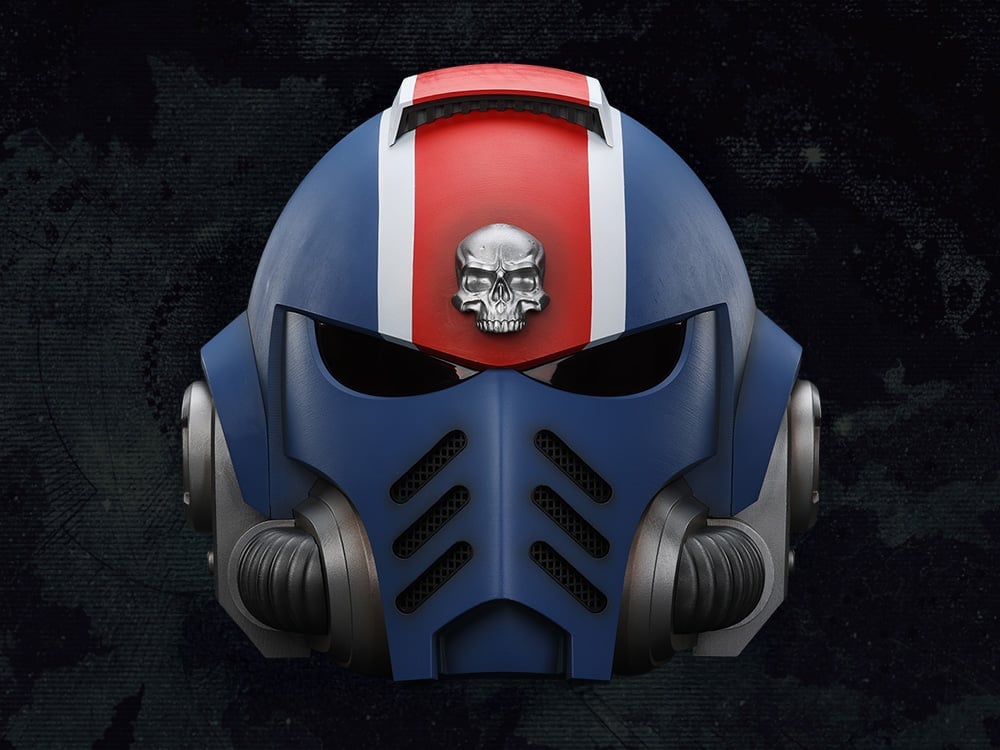 Warhammer 40,000: Space Marine 2 Ultramarines Lieutenant Titus' MKX Wearable Helmet Replica Gallery Image 1