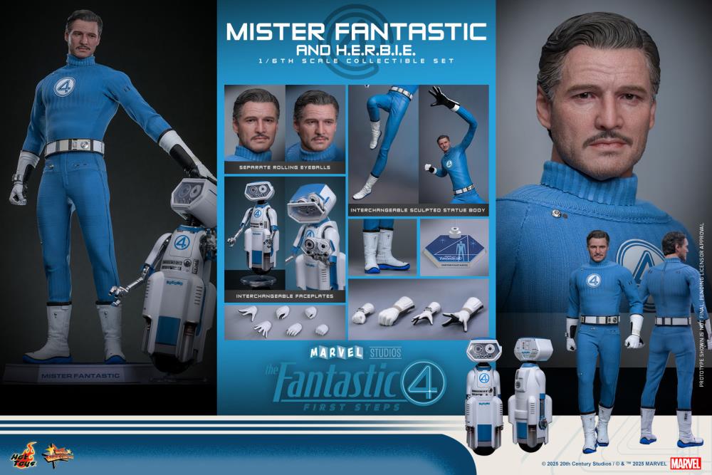 The Fantastic Four: First Steps MMS822 Mister Fantastic and H.E.R.B.I.E. 1/6th Scale Collectible Figure Set Gallery Image 26