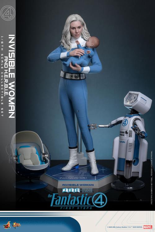 The Fantastic Four: First Steps MMS824 Invisible Woman and H.E.R.B.I.E. 1/6th Scale Collectible Figure Set Gallery Image 5