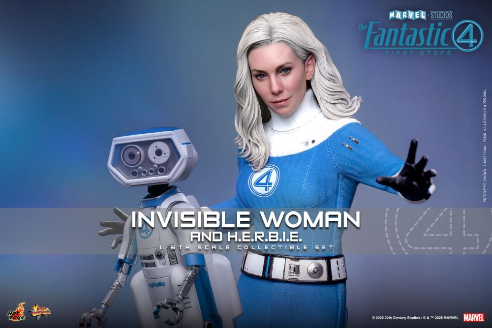 The Fantastic Four: First Steps MMS824 Invisible Woman and H.E.R.B.I.E. 1/6th Scale Collectible Figure Set Gallery Image 3