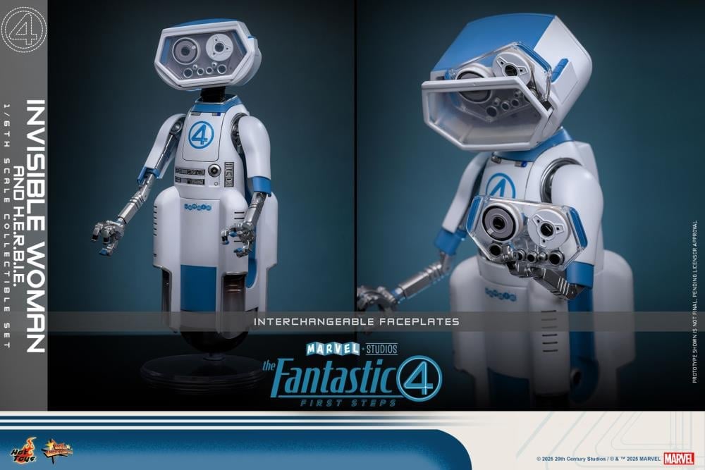 The Fantastic Four: First Steps MMS824 Invisible Woman and H.E.R.B.I.E. 1/6th Scale Collectible Figure Set Gallery Image 7